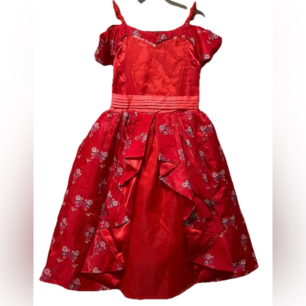 Disney Parks Elena of Avalor Dress Girls M Castle Collection Princess Red